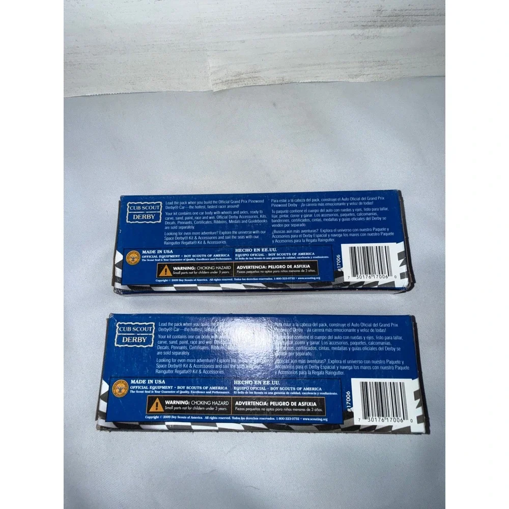Lot of 2 Boy‎ Scouts of America BSA Pinewood Derby Car Kits Official 17006 New